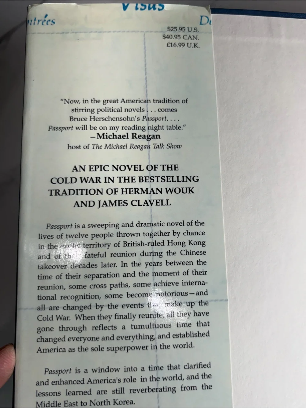 🔥 Bruce Herschensohn Passport Signed 1st Printing 2003 Hardcover Cold War Novel🔥